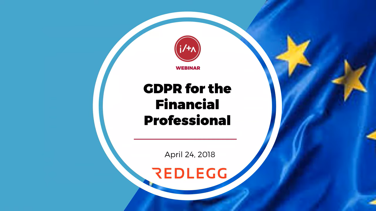 GDPR For The Financial Professional